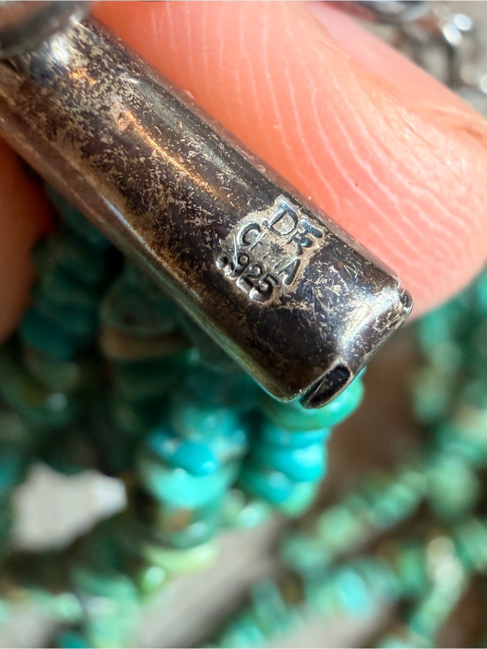 Needs REPAIR Jay King DTR mine finds sterling silver strand turquoise necklace - Picture 6 of 12